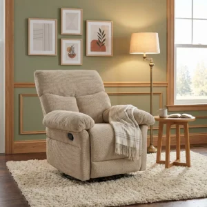360°Swivel Recliner Rocker Manual Sofa Chair