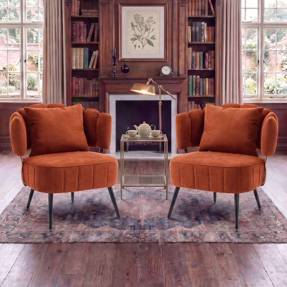 Barrel Accent Chair Ergonomic Single Sofa Chair - Image 2