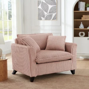 Corduroy Upholstered Armchair Accent Chair