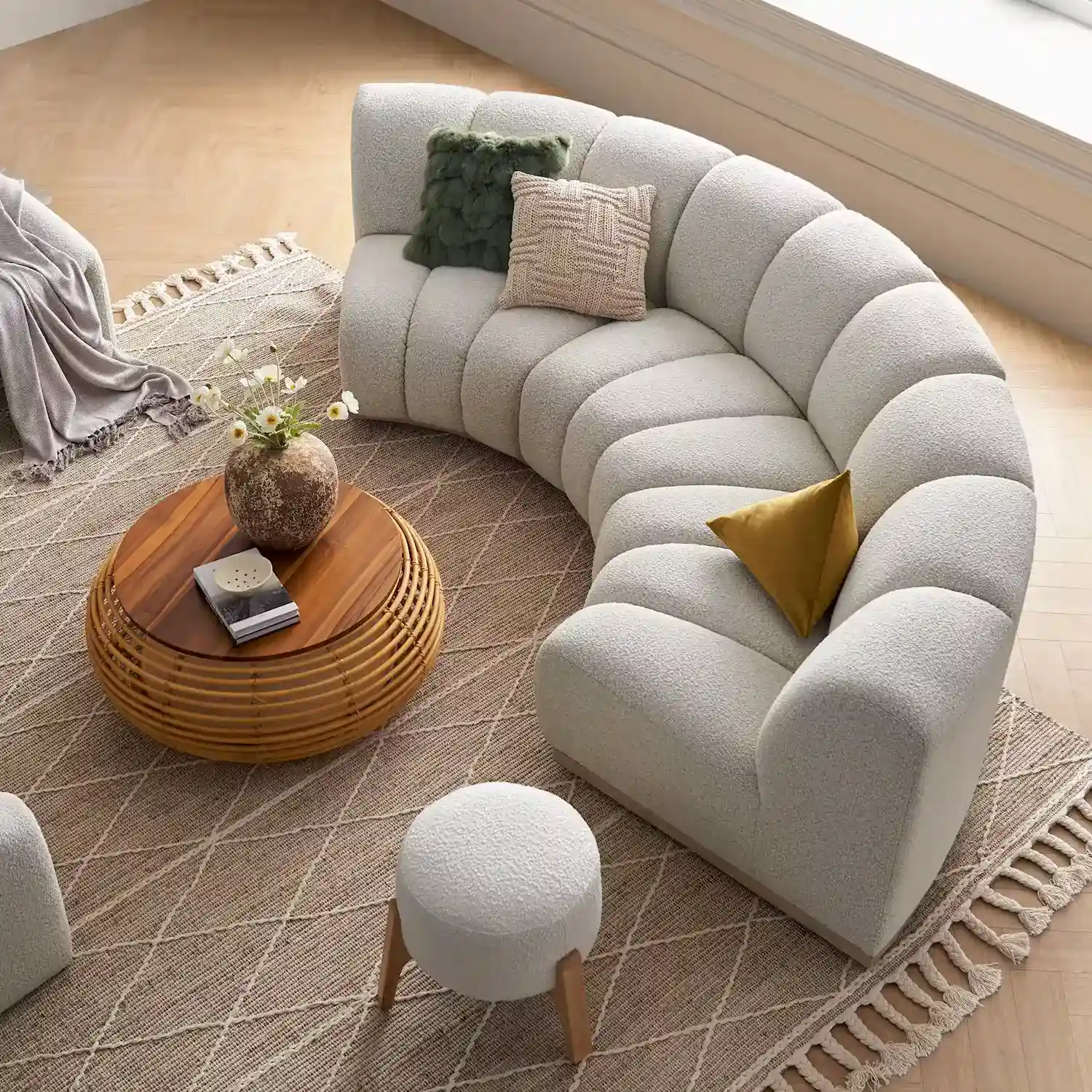 Marlow Performance Boucle Curve Sofa