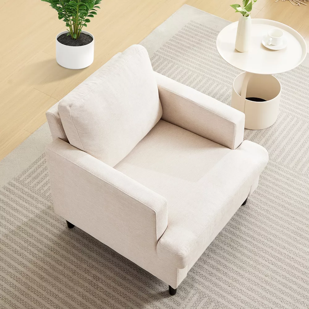 Mid-Century Modern Accent Single Sofa Armchair - Image 2