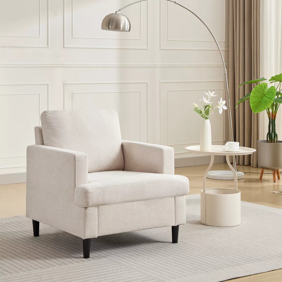 Mid-Century Modern Accent Single Sofa Armchair