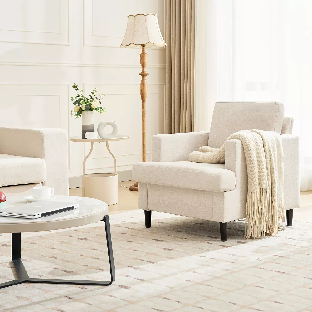 Mid-Century Modern Accent Single Sofa Armchair - Image 3