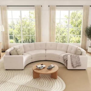 ModernLuxe Curved Modular Sectional Sofa